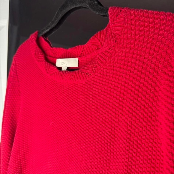 Loft Red Sweater Size Large - Picture 4 of 5